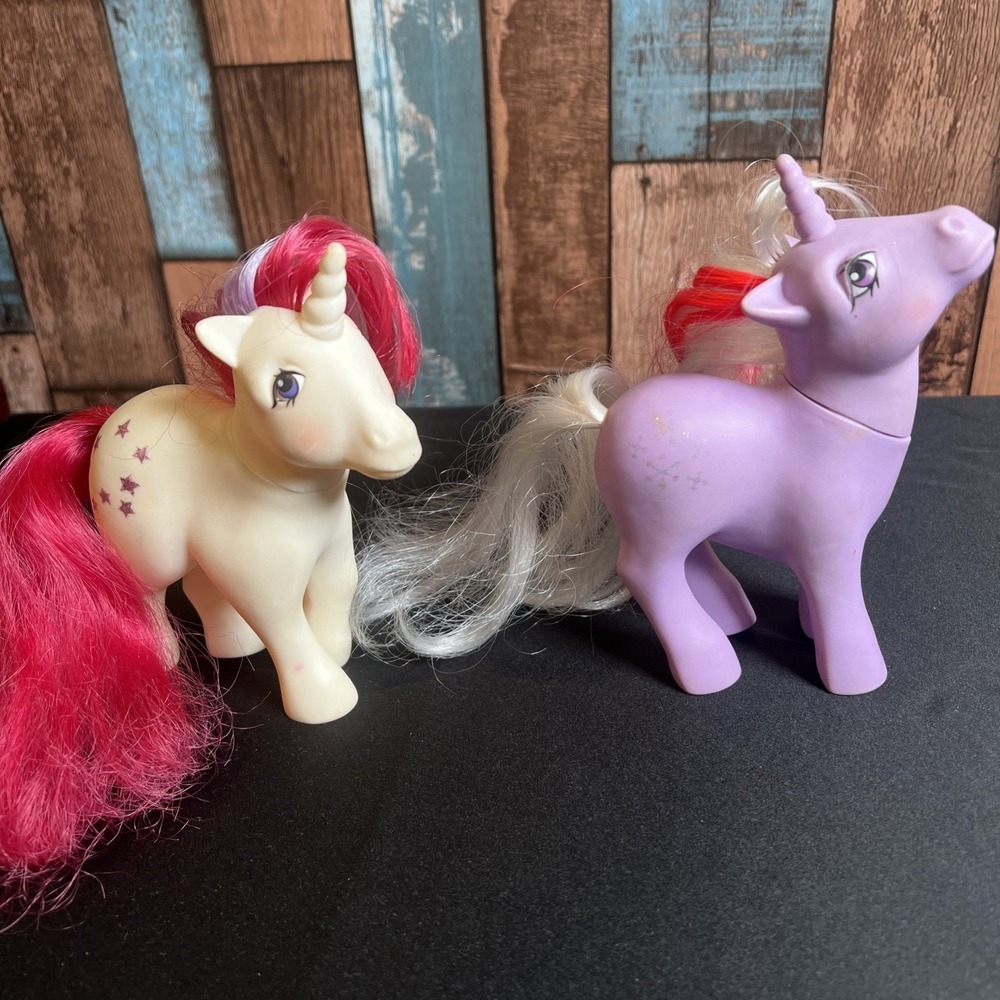 1983 & 1984 Vintage My Little Pony  - Set Of 2 - Powder & Moondancer - Hong Kong